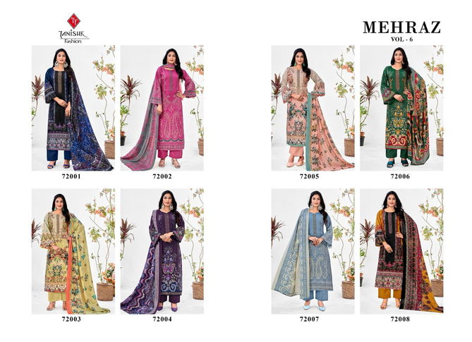 Mehraaz Vol 6 By Tanishk Printed Cambric Cotton Designer Dress Material Wholesalers In Delhi
